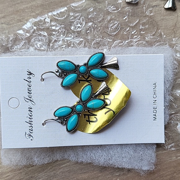 Squash Blossom necklace, earings - Picture 2 of 4